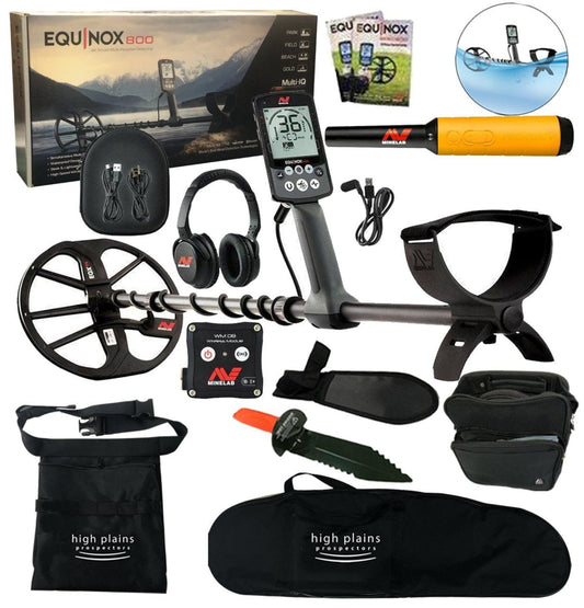Minelab Equinox 800 Metal Detector Bundle, Pro-Find 35 Pointer, Free Gear - 3720-0002-A-bundle
