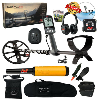 Minelab Equinox 800 Metal Detector Enterprise Bundle with Pro-Find 35 Pin Pointer - 3720-0002-enterprise-pf35-bundle