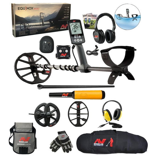 Minelab Equinox 800 Metal Detector All-in-One Bundle - 3720-0002-mfg-all-in-one