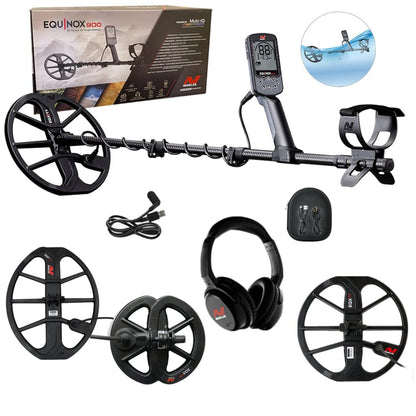 Minelab Equinox 900 with 6 inch, 11 inch and 15 inch Coils - 3720-0006-6in-11in-15in