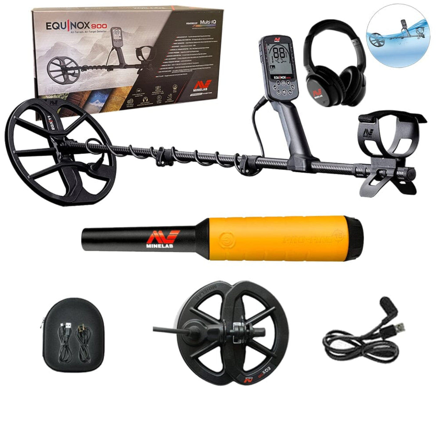 Minelab Equinox 900 Bundle with Pro-Find 15 Pinpointer - 3720-0006-PF15