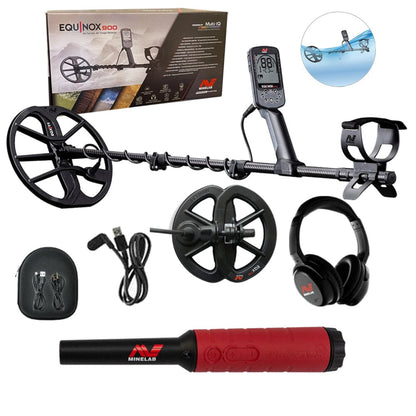 Minelab Equinox 900 Metal Detector - Includes Two Coils, Wireless Headphones and Pro-Find 40 Pinpointer - 3720-0006-PF40