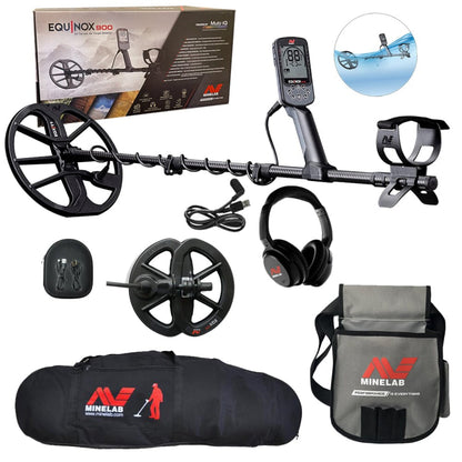 Minelab Equinox 900 Bundle with Carry Bag and Finds Pouch - 3720-0006-bag-pouch