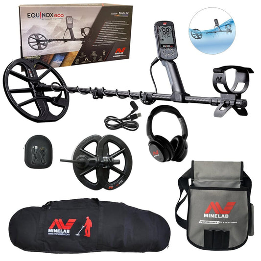 Minelab Equinox 900 Bundle with Carry Bag and Finds Pouch - 3720-0006-bag-pouch