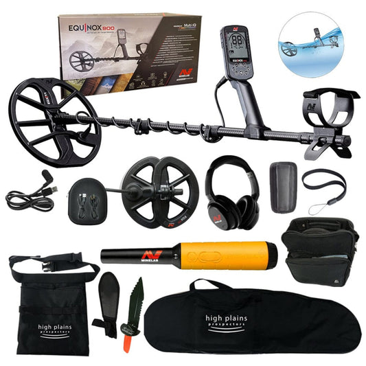 Minelab Equinox 900 - Includes Two Coils, Wireless Headphones, Pro-Find 35 AND FREE Gear - 3720-0006-free-gear-pf-35-bundle
