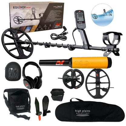 Minelab Equinox 900 Bundle with Pro-Find 35, EQX 15" Coil, Free Gear - 3720-0006-PF35-15in-free-gear-bundle