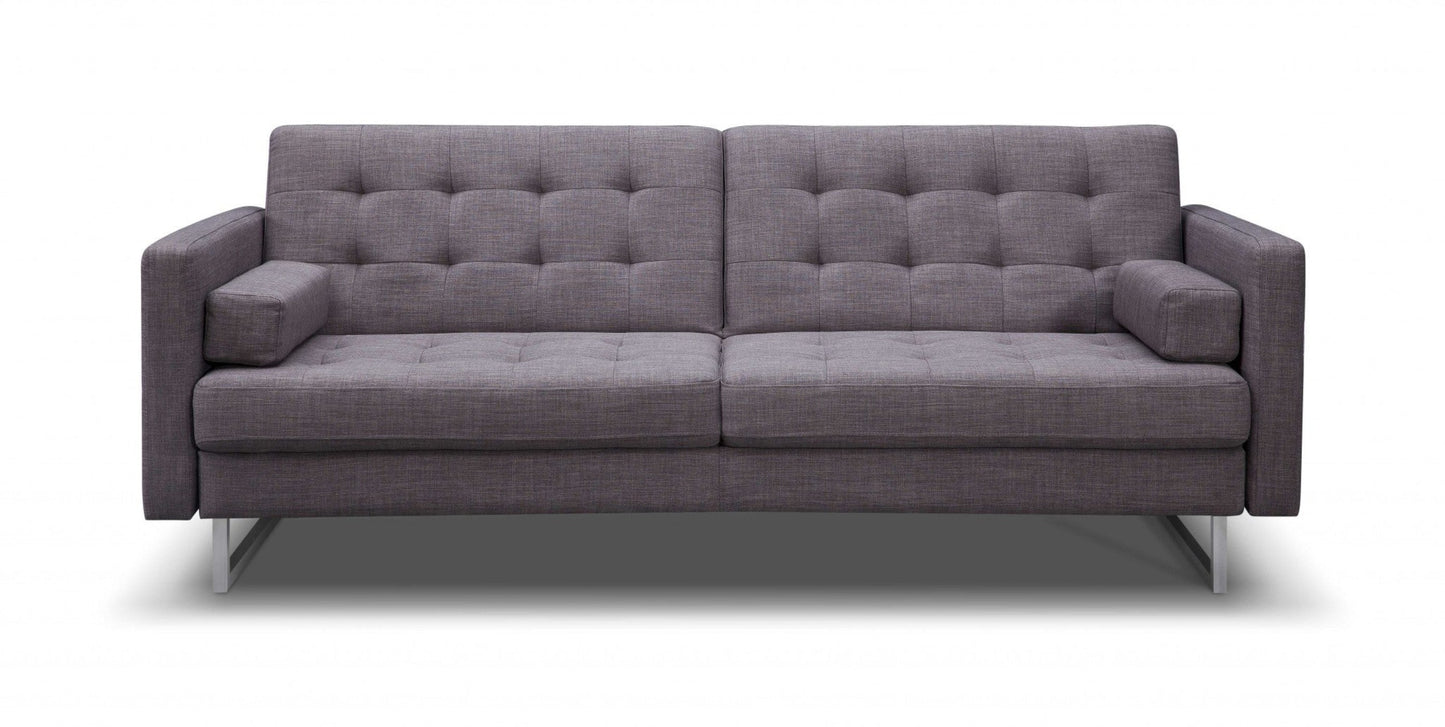 Modway Furniture 80" Gray Fabric Sofa with Sleek Silver Legs - Stylish Comfort for Your Modern Living Space! - 372115-HOMEROOTS