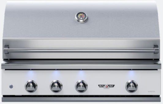 Delta Heat 38 Inch White Propane Grill with Rotisserie - DHBQ38R-WL