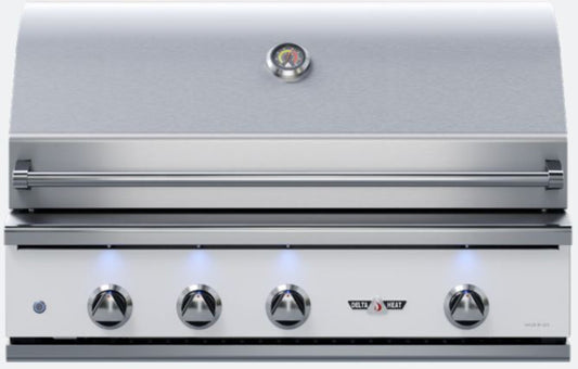 Delta Heat 38 Inch White Natural Gas Grill W/ Rotisserie and Sear Zone - DHBQ38RS-WN