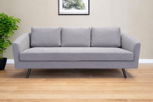 Modway Furniture 79" Gray Polyester Sofa with Stylish Black Legs - Luxurious Comfort & Contemporary Design for Any Room - 396462-HOMEROOTS