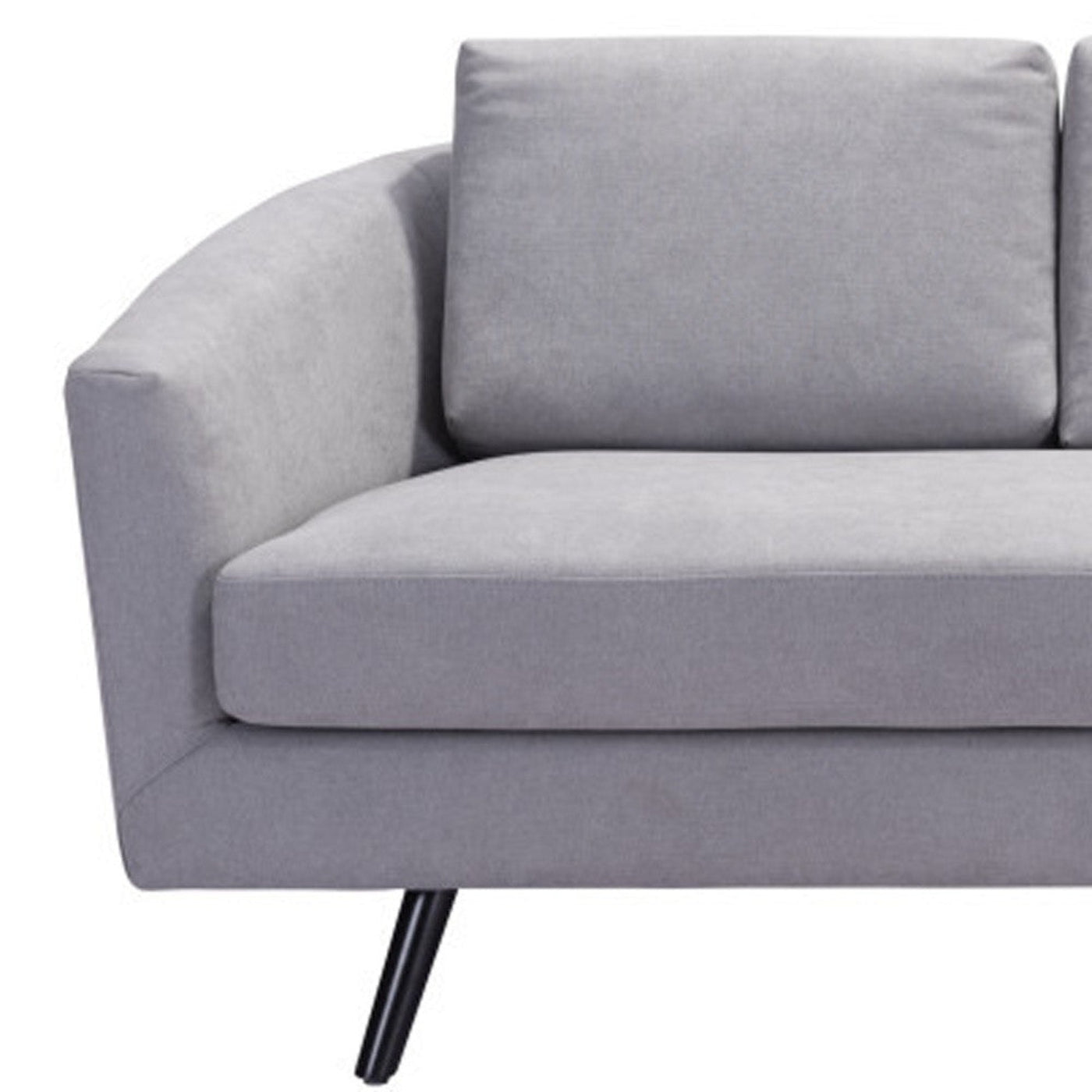 Modway Furniture 79" Gray Polyester Sofa with Stylish Black Legs - Luxurious Comfort & Contemporary Design for Any Room - 396462-HOMEROOTS