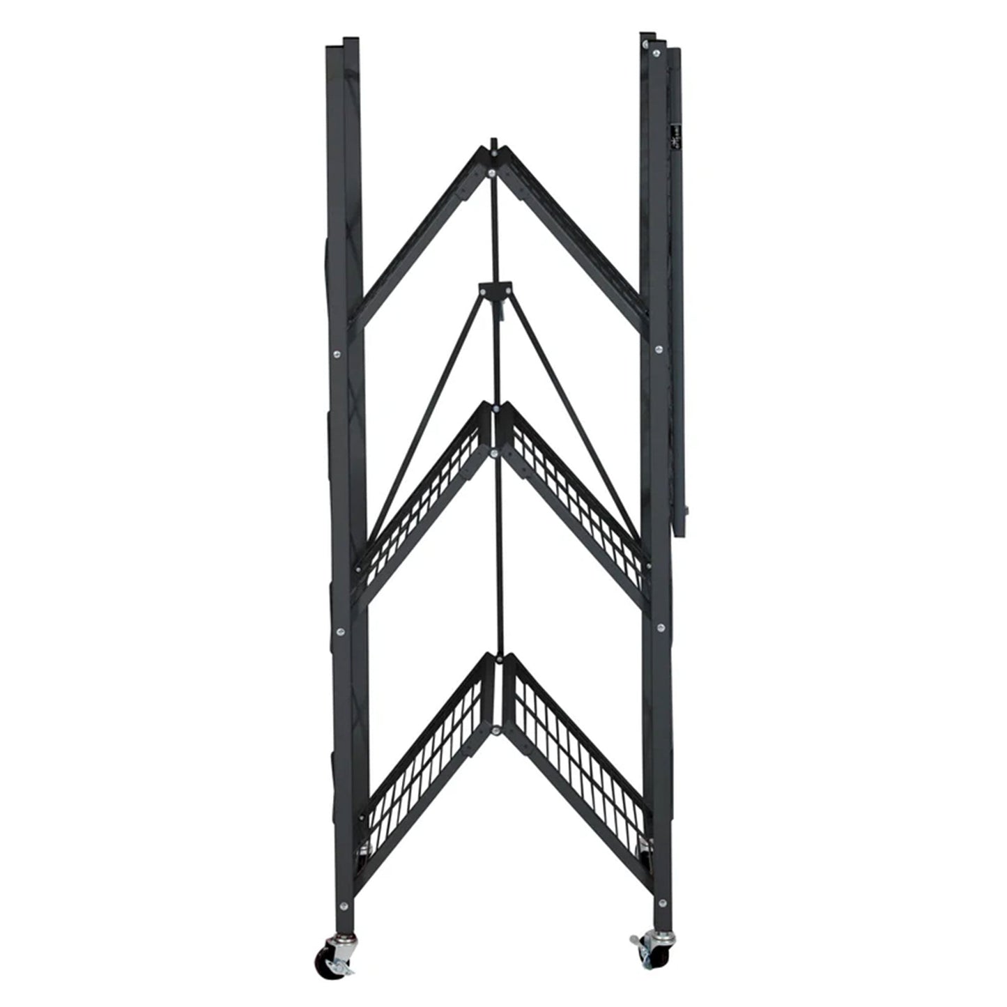 Origami 4 Pack 4 Tier Folding Garage Shelves Heavy Duty Shelving with Wheels - 415228