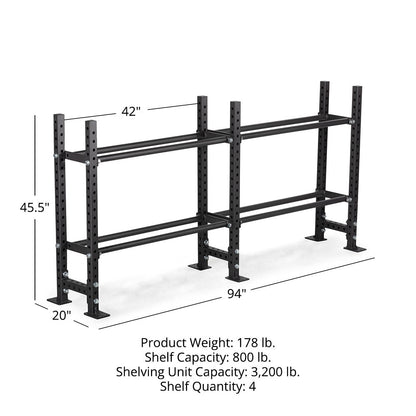 Elite Series Extension Unit Mass Storage System with Bumper & Medicine Ball Shelves