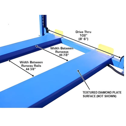 Atlas 414 14,000 LB 4-Post Lift + RJ8 Jacks Combo - ATEATTD-414-COMBO-FPD