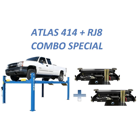 Atlas 414A Alignment Lift + RJ8 Rolling Jacks Combo - ATEATTD-414A-COMBO-FPD