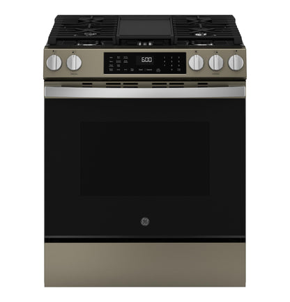 GE APPLIANCES GGS600AVES GE(R) 30" Slide-In Front-Control Convection Gas Range with No Preheat Air Fry and EasyWash(TM) Oven Tray - GGS600AVES-KT