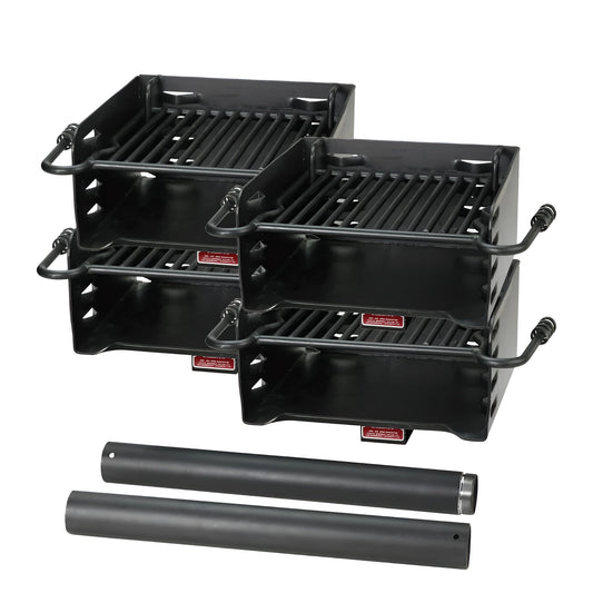Pilot Rock H-16 B6X2 Park Style Outdoor BBQ Charcoal Grill w/ Swivel, 4 Pack - 415872