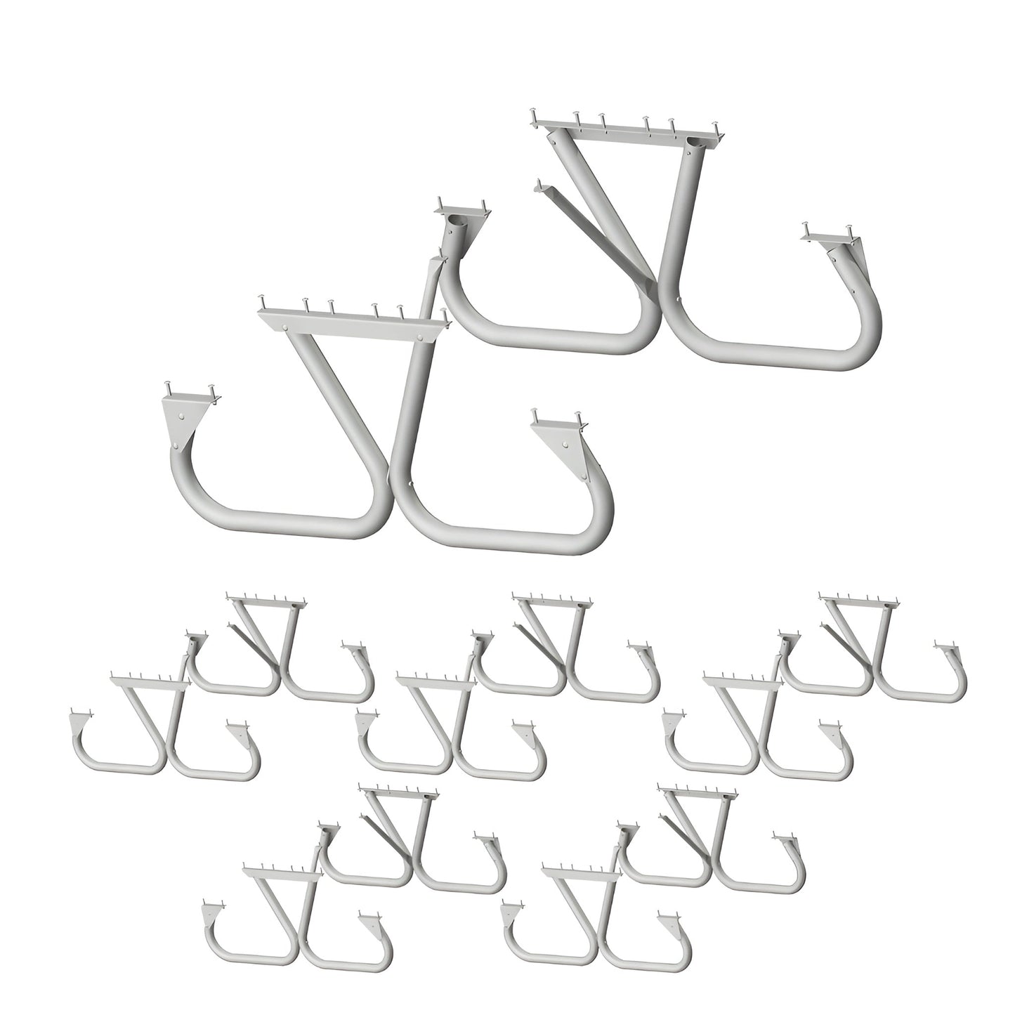 Pilot Rock 6 Pack 6'/8' Outdoor Steel Non Tip Picnic Table Leg Kits (Frame Only) - 415922