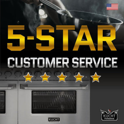 Kucht 36" Pro-Style Propane Gas Dual Fuel Range in Black with Gold Accents, KDF362/LP-K-GOLD - KDF362/LP-K-GOLD