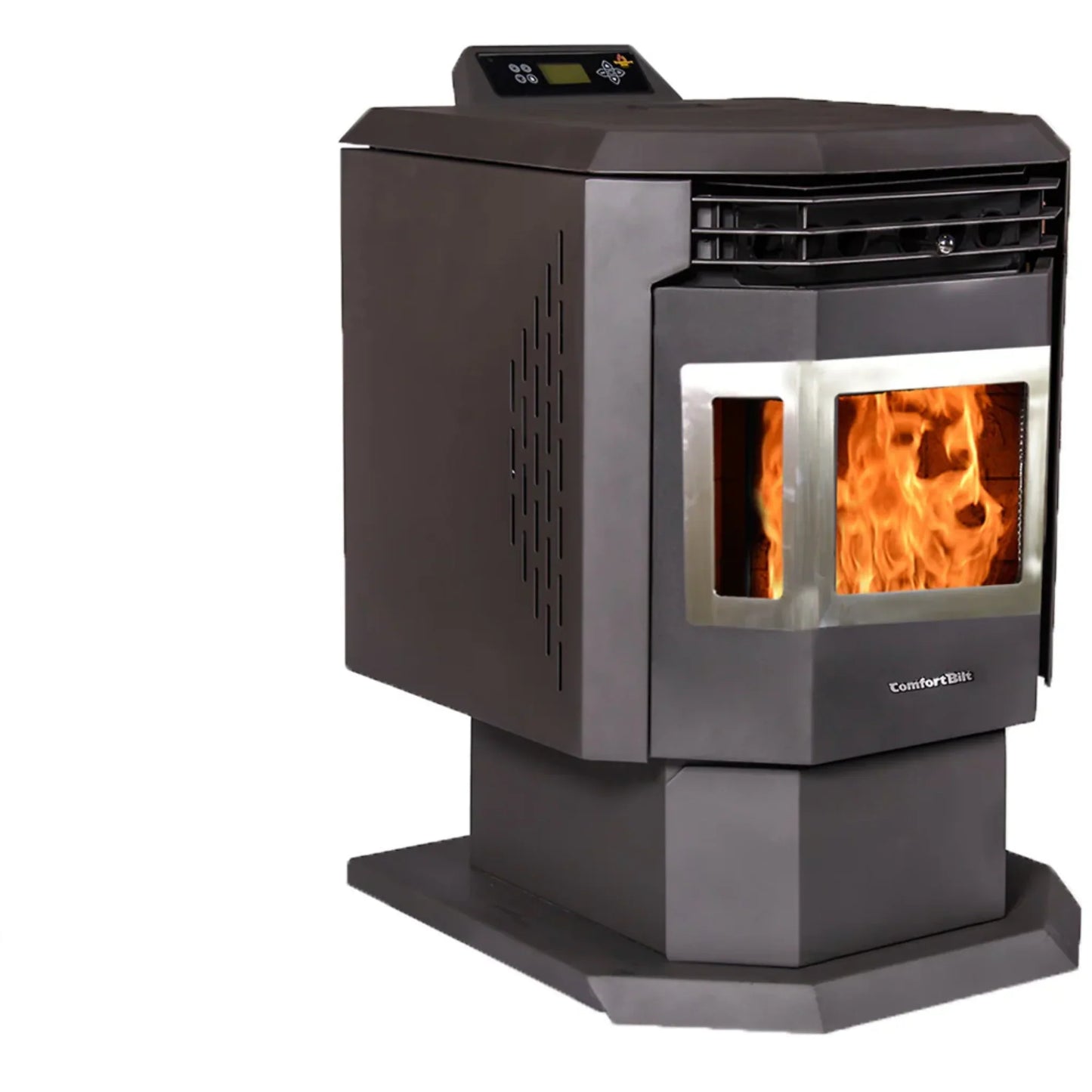 ComfortBilt Pellet Stove with Stainless Steel Trim - HP21-Black-SS