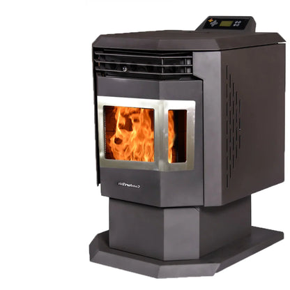 ComfortBilt Pellet Stove with Stainless Steel Trim - HP21-Black-SS