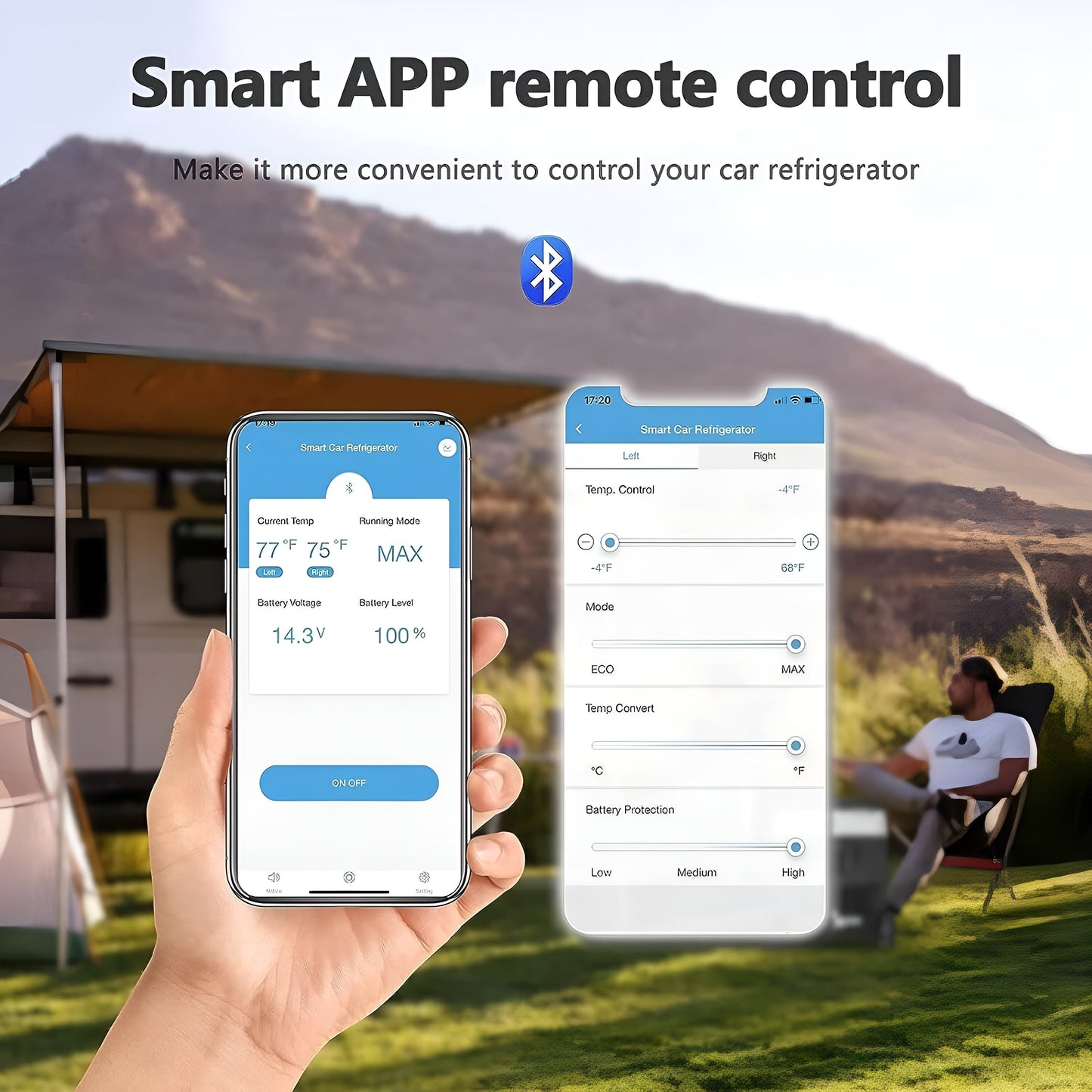 AOBOSI Portable Refrigerator on Wheels Dual Door Dual Zone 45qt/42L - J42