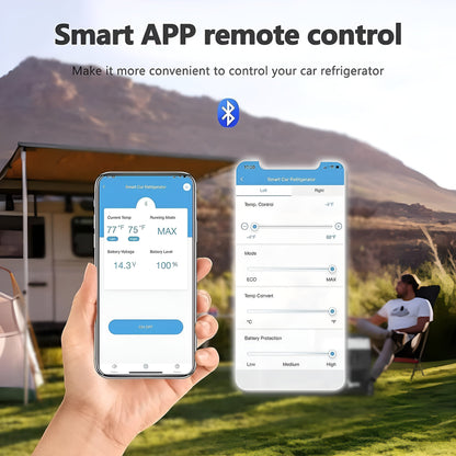 AOBOSI Portable Refrigerator on Wheels Dual Door Dual Zone 45qt/42L - J42