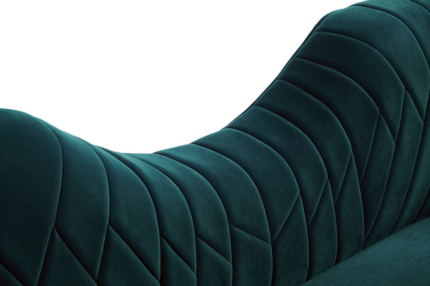 Modway Furniture 83" Luxurious Green Velvet Curved Sofa with Silver Metal Legs - Stylish Comfort for Your Home Decor - 480903-HOMEROOTS