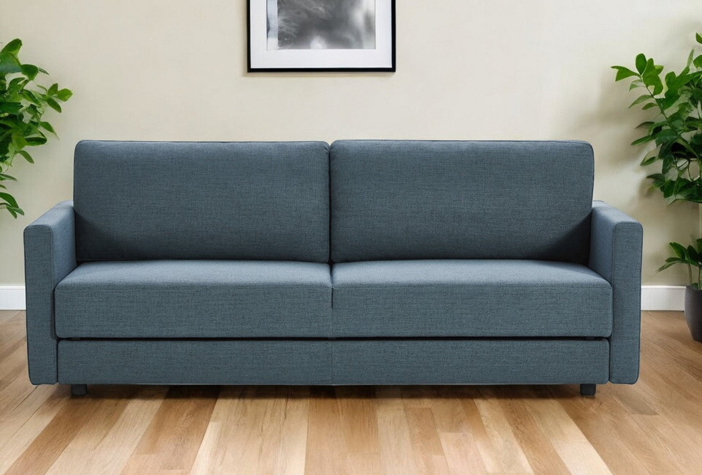 Modway Furniture 88" Blue Green Sleeper Sofa with Silver Legs - Stylish, Comfortable, and Perfect for Any Living Space! - 480913-HOMEROOTS