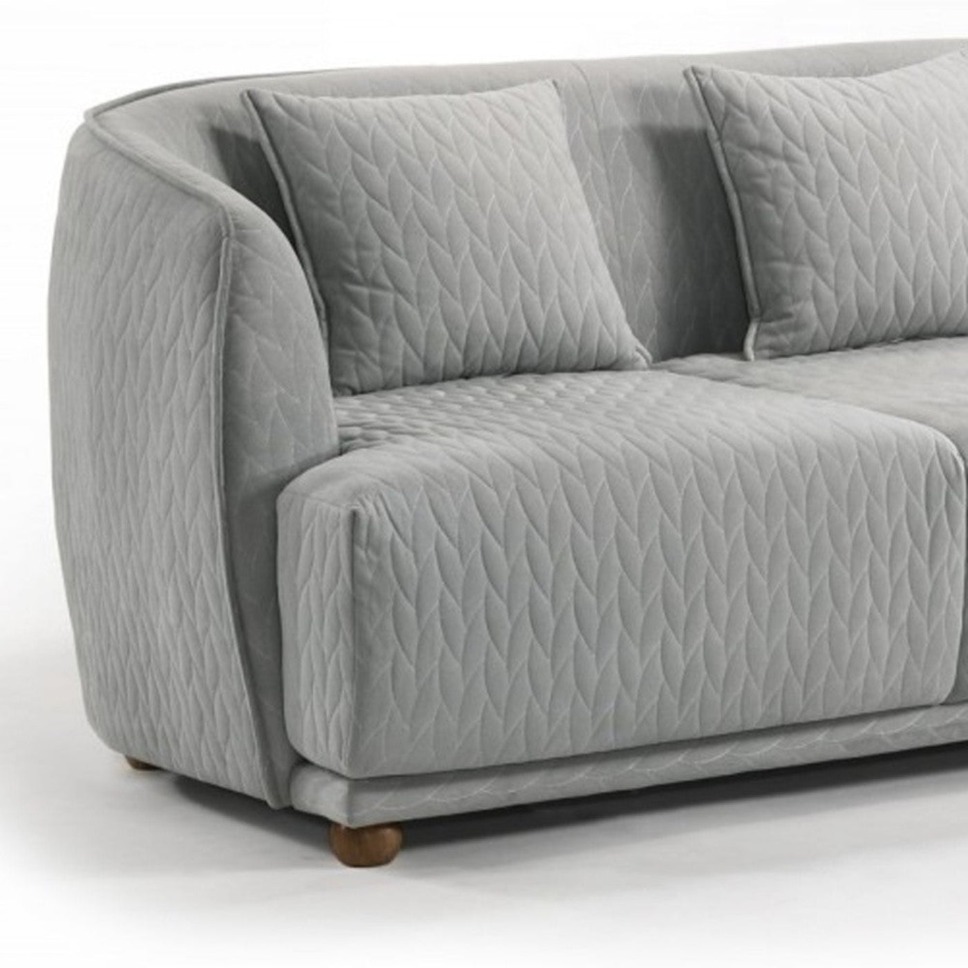 Modway Furniture 85" Luxurious Gray Geometric Sofa with Toss Pillows & Chic Brown Legs - Comfortable & Stylish Design! - 480914-HOMEROOTS