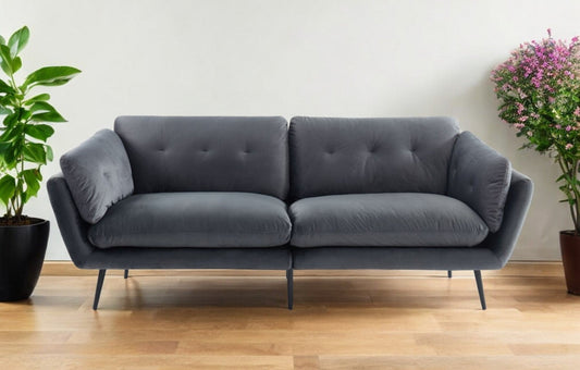 Modway Furniture 84" Luxurious Dark Gray Sofa with Black Legs - Stylish, Comfortable, Perfect for Modern Living Rooms! - 480915-HOMEROOTS