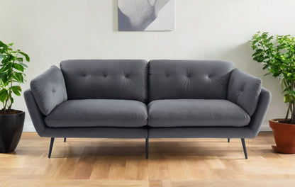 Modway Furniture 84" Gray Sofa with Stylish Black Legs - Comfortable, Durable, Contemporary Design for Your Living Room - 480916-HOMEROOTS