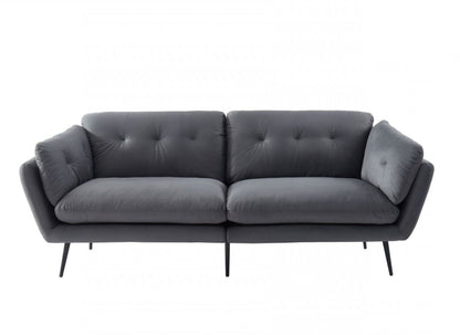 Modway Furniture 84" Gray Sofa with Stylish Black Legs - Comfortable, Durable, Contemporary Design for Your Living Room - 480916-HOMEROOTS