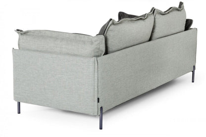 Modway Furniture 87" Luxurious Dark Gray Polyester Blend Sofa with Stylish Silver Legs – Perfect for Any Living Space! - 480928-HOMEROOTS