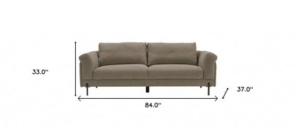 Modway Furniture 84" Beige Sofa with Black Legs - Stylish Comfort, Durable Upholstery & Contemporary Design Centerpiece - 480929-HOMEROOTS