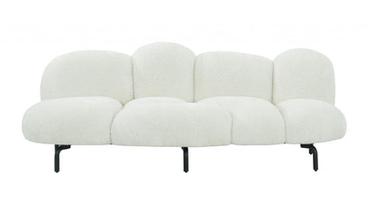 Modway Furniture 87" Modern White Sofa with Black Metal Legs - Stylish, Comfortable, and Perfect for Any Space! - 488840-HOMEROOTS