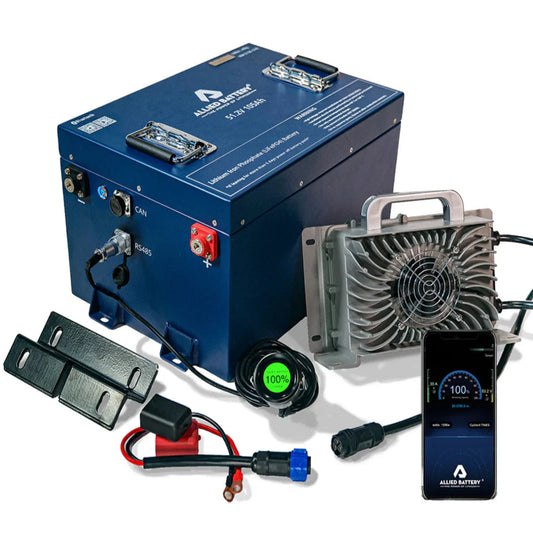 ALLIED LITHIUM 48V 105AH SINGLE BANK GOLF CART BATTERY - AB-CMCL-48V-105AH-Club Car Precendent Tempo-1