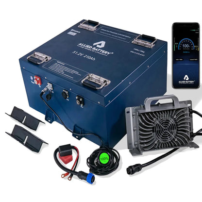 ALLIED LITHIUM 48V 210AH BATTERY BUNDLE - AB-CMCL-48V-210AH - EZGO TXT