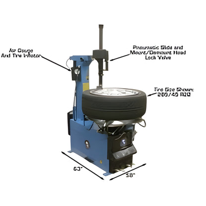 Atlas TC755 Tilt-Back Rim-Clamp Tire Changer w/ Beadblaster - ATEATTC755-FPD