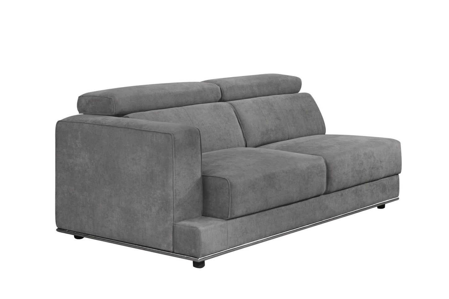 Modway Furniture 72" Dark Gray Fabric Modular Sofa with Stylish Black Legs – Comfort Meets Versatility in Design! - 491000-HOMEROOTS