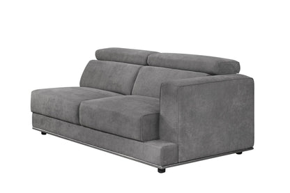 Modway Furniture 72" Dark Gray Fabric Modular Sofa with Stylish Black Legs – Comfort Meets Versatility in Design! - 491000-HOMEROOTS