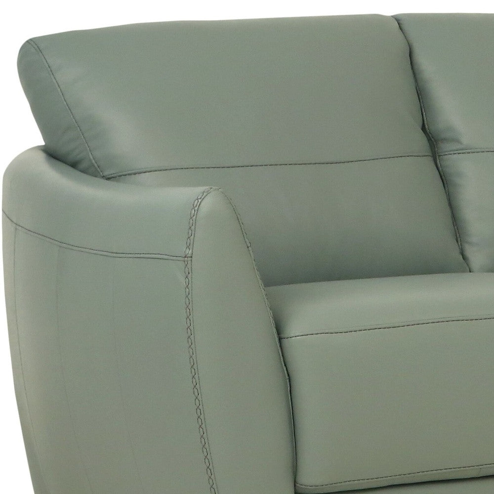 Modway Furniture 79" Tea Green Leather Sofa with Black Legs – Luxurious Comfort, Elegant Design, and Strong Support! - 491282-HOMEROOTS