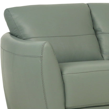 Modway Furniture 79" Tea Green Leather Sofa with Black Legs – Luxurious Comfort, Elegant Design, and Strong Support! - 491282-HOMEROOTS