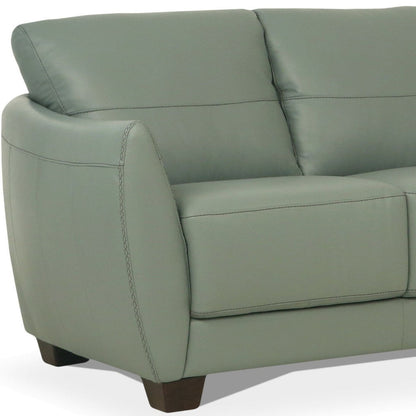 Modway Furniture 79" Tea Green Leather Sofa with Black Legs – Luxurious Comfort, Elegant Design, and Strong Support! - 491282-HOMEROOTS