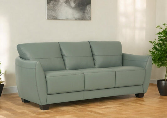 Modway Furniture 79" Tea Green Leather Sofa with Black Legs – Luxurious Comfort, Elegant Design, and Strong Support! - 491282-HOMEROOTS