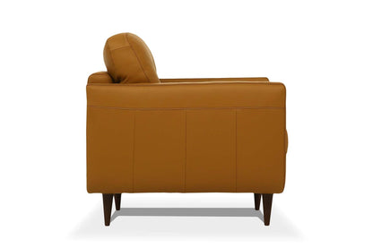 Modway Furniture 83" Luxurious Orange Leather Sofa with Elegant Black Legs - Designer Style & Ultimate Comfort - 491283-HOMEROOTS