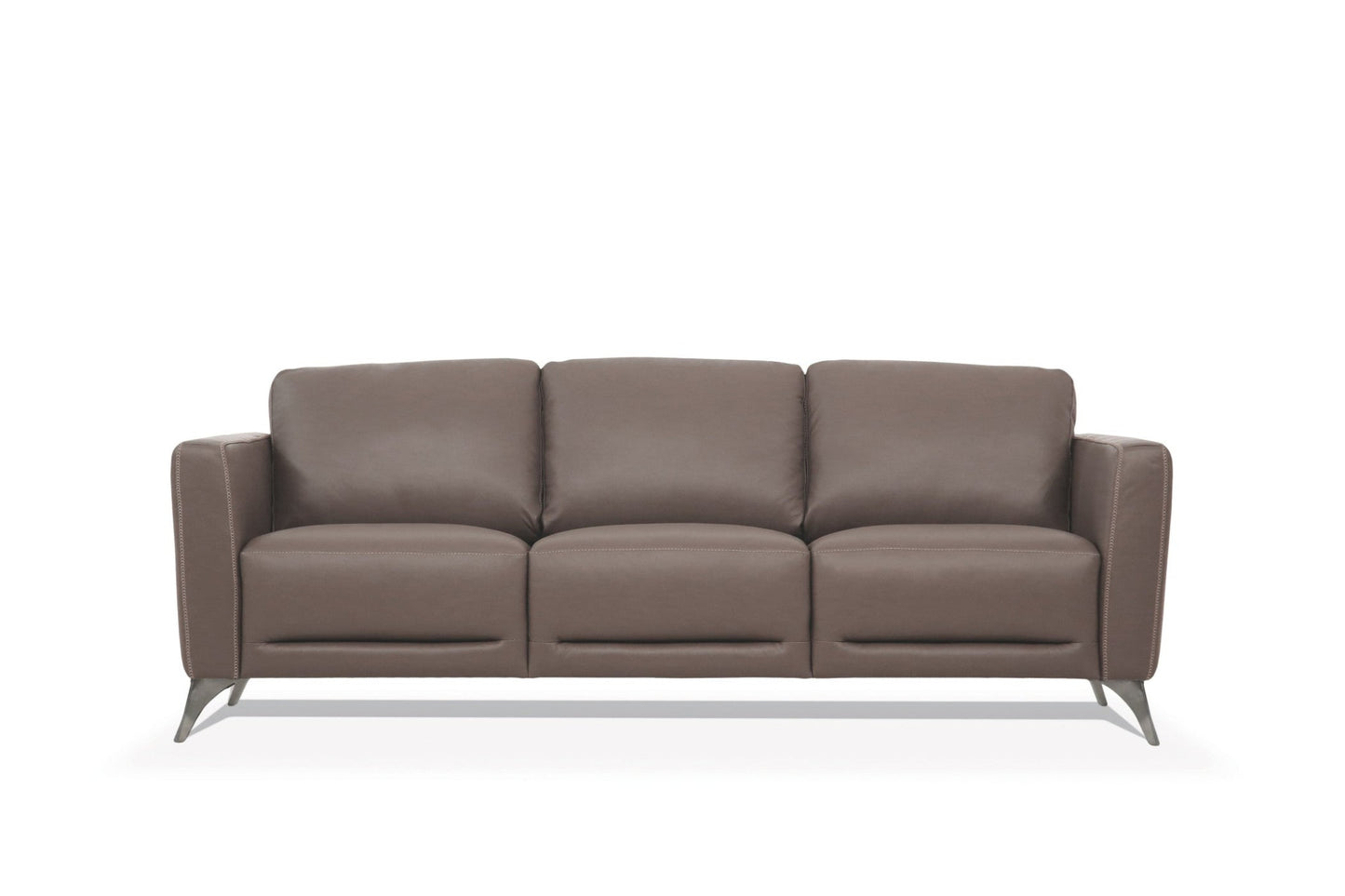 Modway Furniture 83" Taupe Leather Sofa - Luxurious Comfort with Elegant Black Legs for a Stylish Living Room Upgrade - 491285-HOMEROOTS