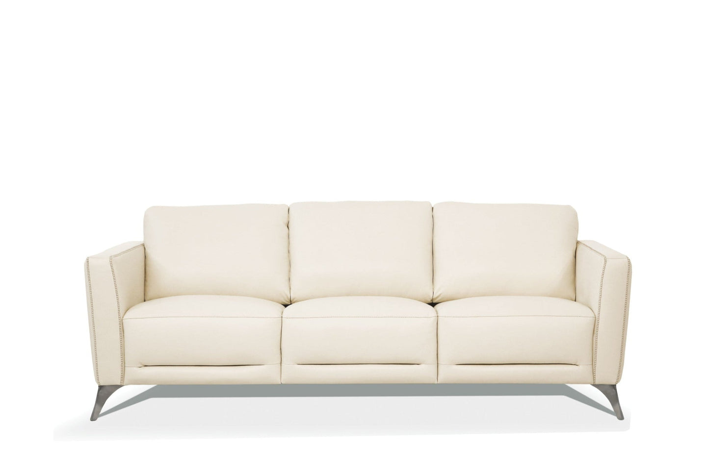 Modway Furniture 83" Cream Leather Sofa with Chic Black Legs – Luxurious Comfort & Elegant Design for Your Home! - 491286-HOMEROOTS