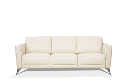 Modway Furniture 83" Cream Leather Sofa with Chic Black Legs – Luxurious Comfort & Elegant Design for Your Home! - 491286-HOMEROOTS