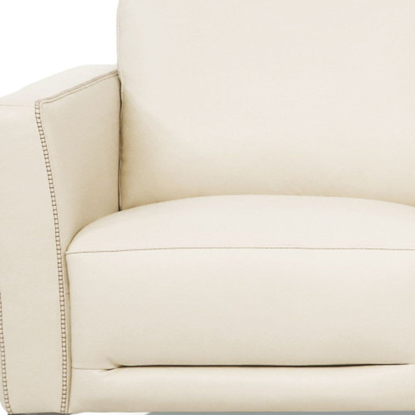 Modway Furniture 83" Cream Leather Sofa with Chic Black Legs – Luxurious Comfort & Elegant Design for Your Home! - 491286-HOMEROOTS